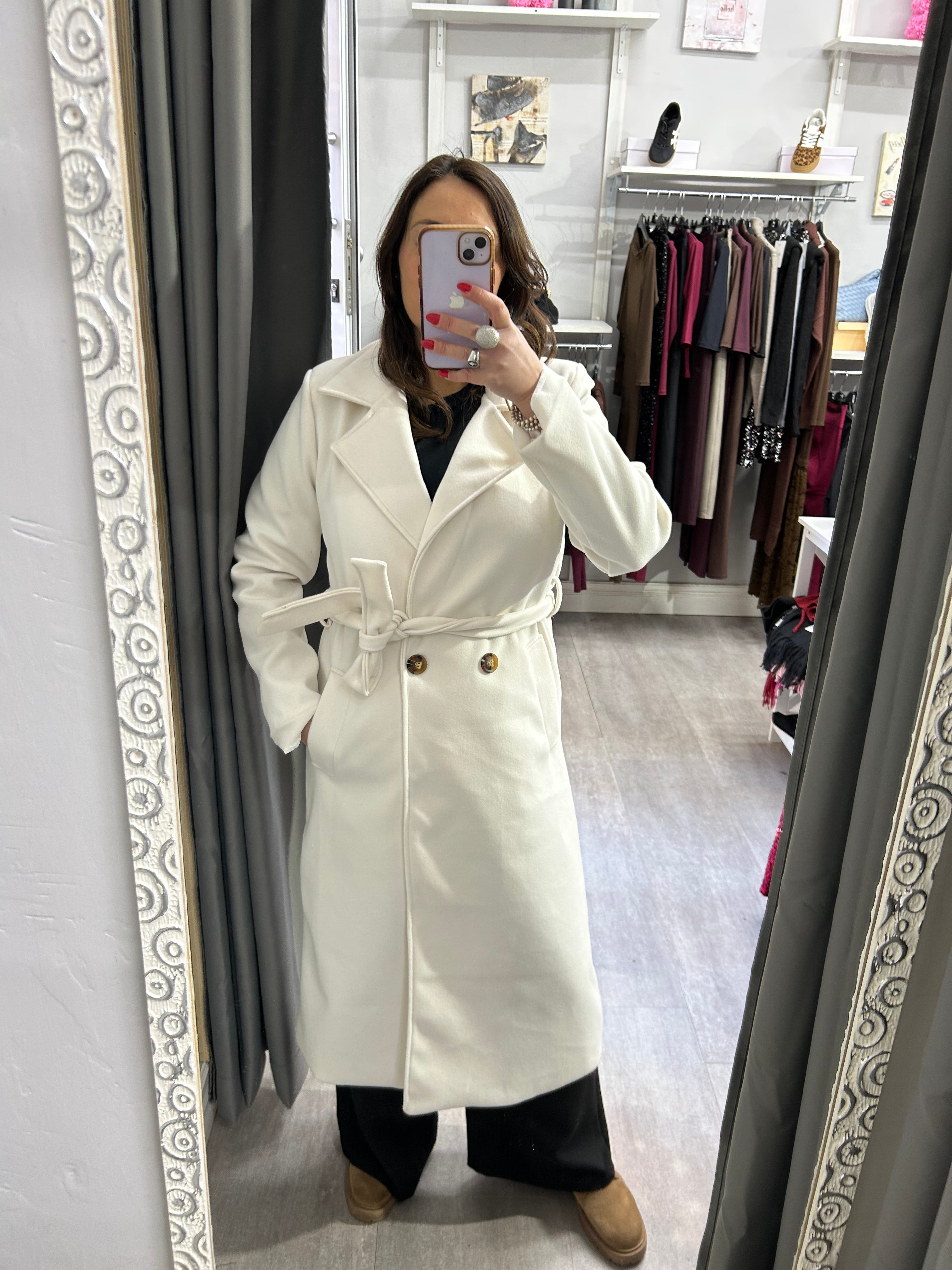 Cappotto con cintura