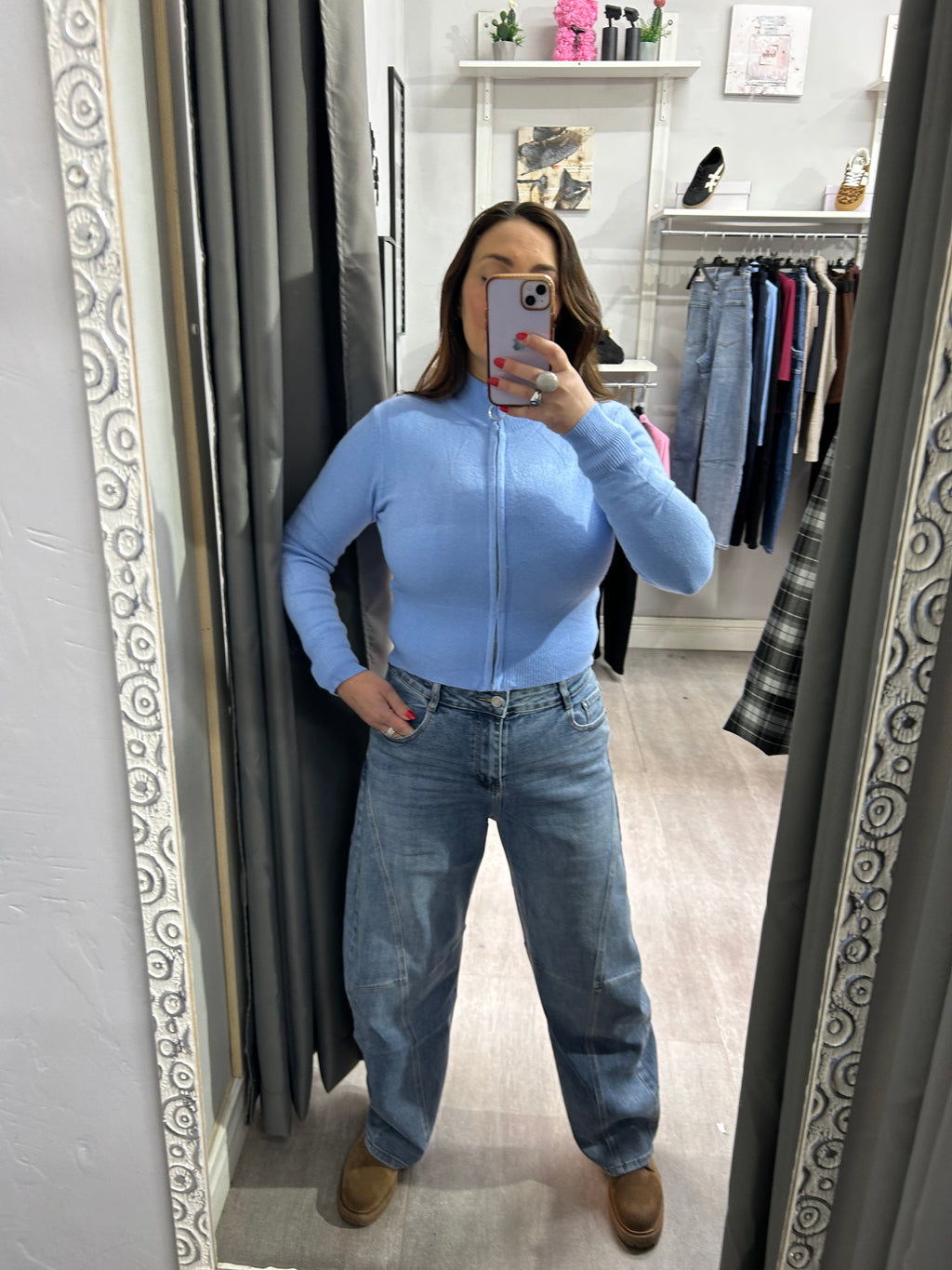 Denim Balloon push uo