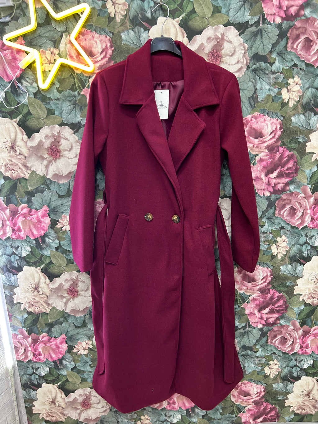 Cappotto con cintura