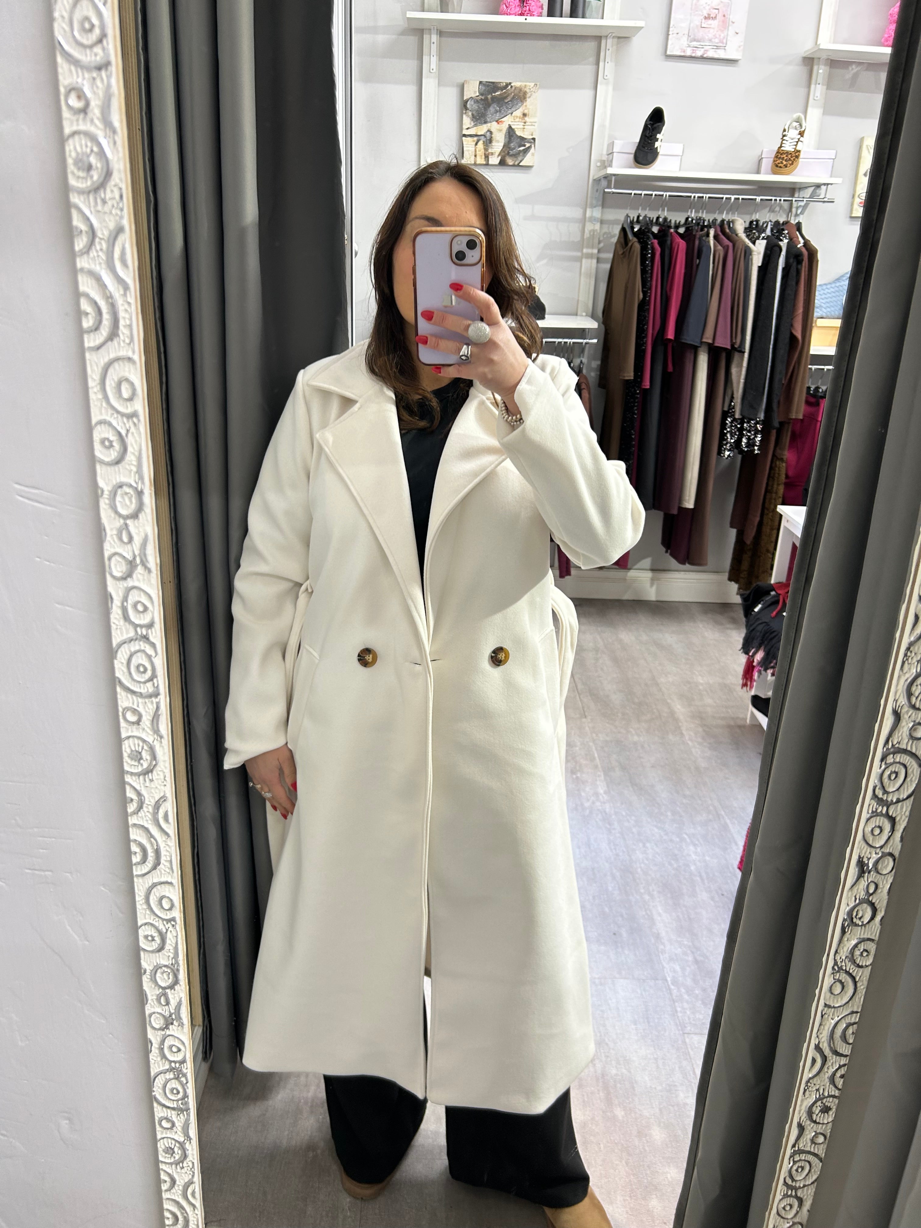 Cappotto con cintura